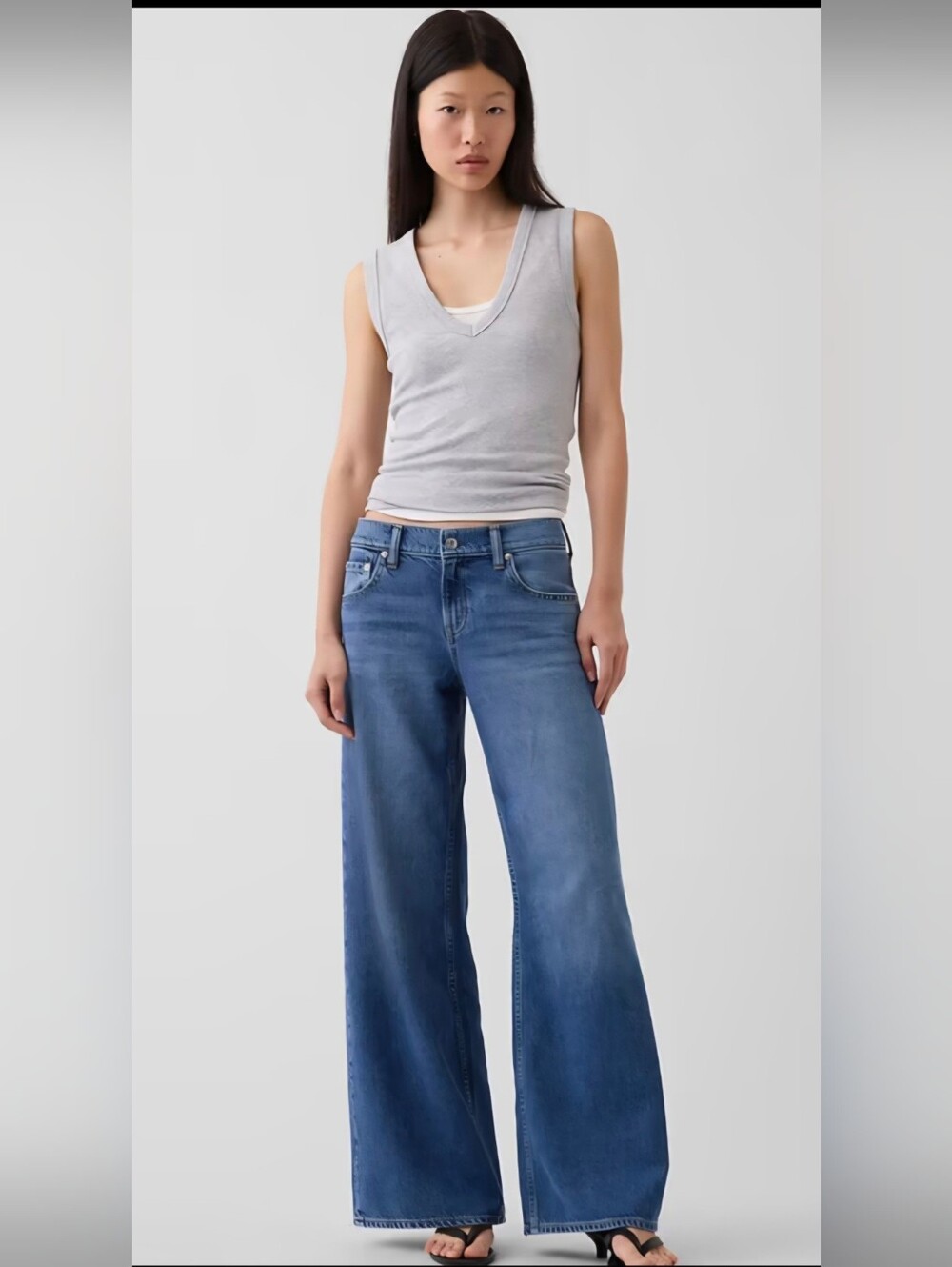 **Brand New**GAP Wide-Leg Jeans in Medium Blue Wash